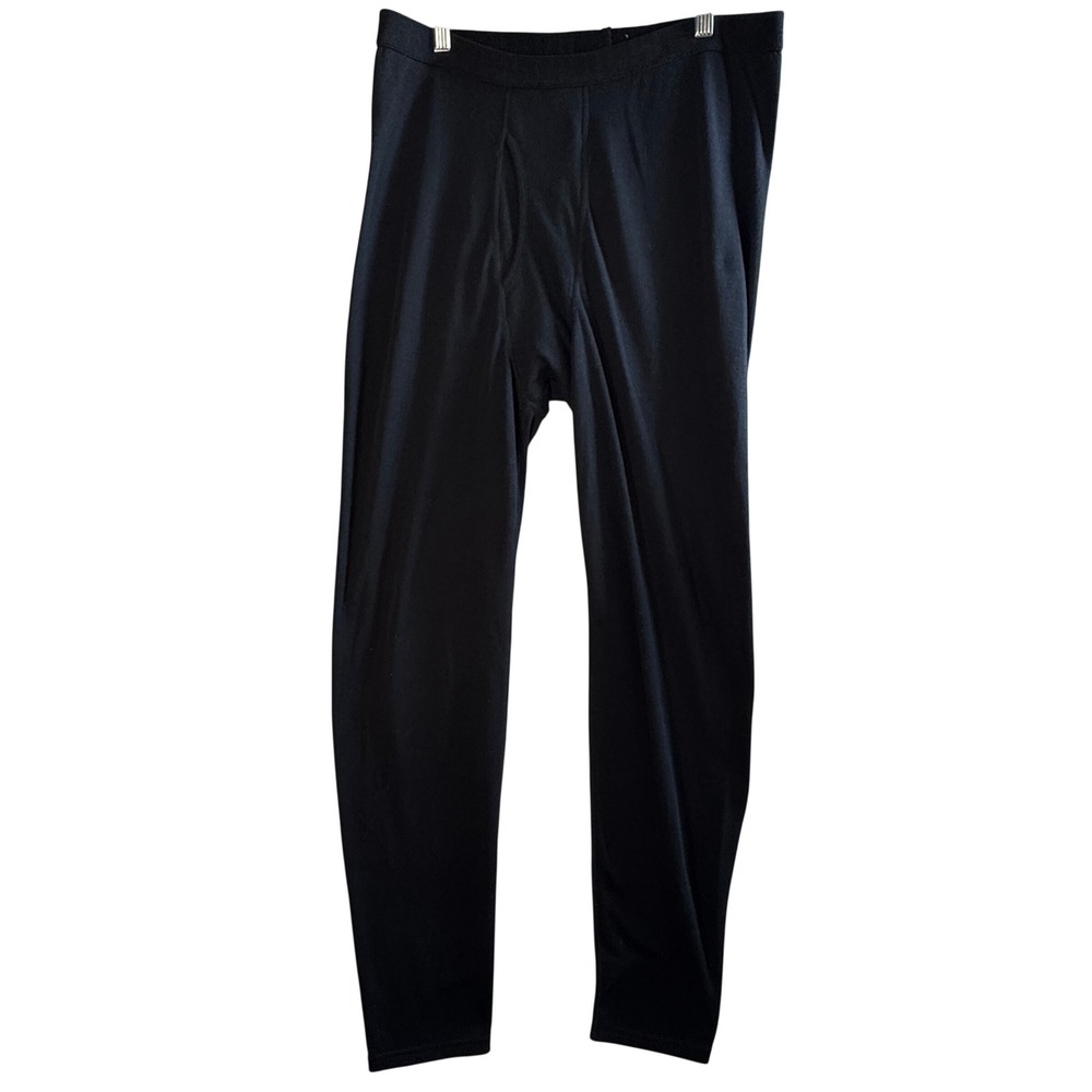 Omni-Wool Mens Thermal Base Layer Pants Black Wool Blend XXL Long Underwear Ski